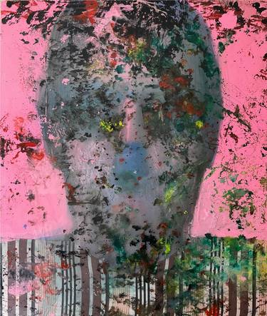Print of Portraiture Abstract Paintings by Gela Mikava