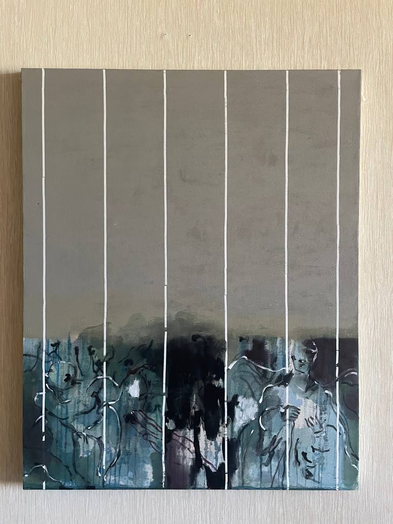 Original Abstract Expressionism Abstract Painting by Gela Mikava