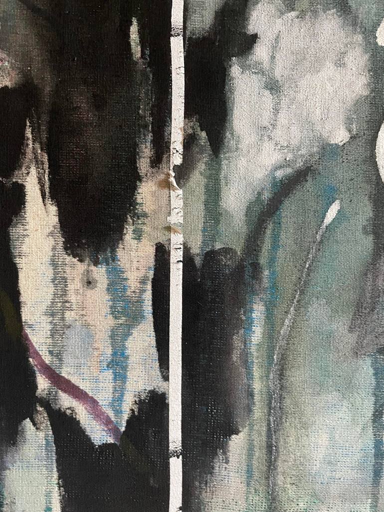 Original Abstract Expressionism Abstract Painting by Gela Mikava