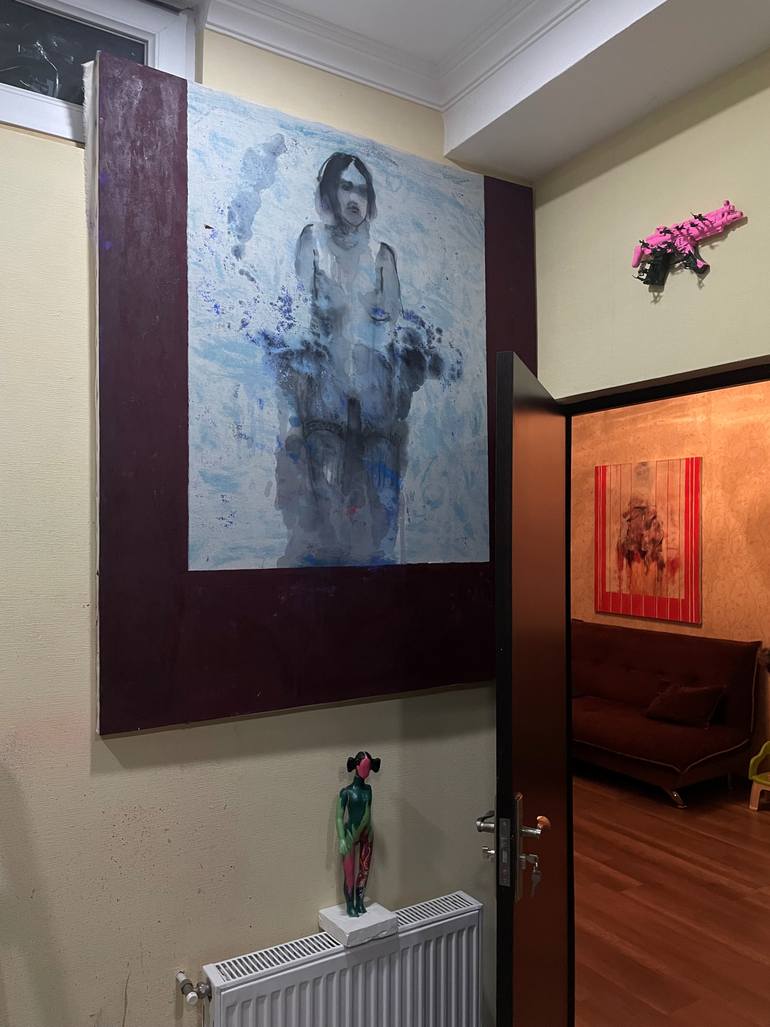 Original Abstract Nude Painting by Gela Mikava