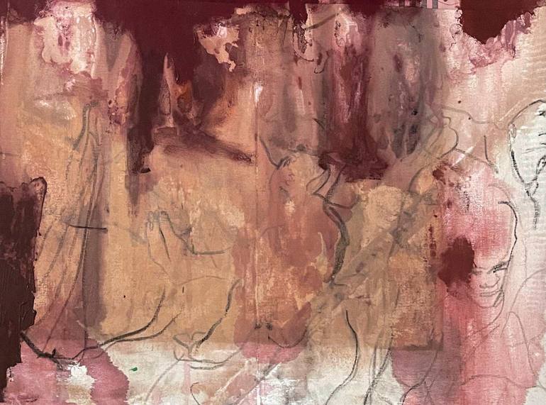 Original Abstract Expressionism Abstract Painting by Gela Mikava