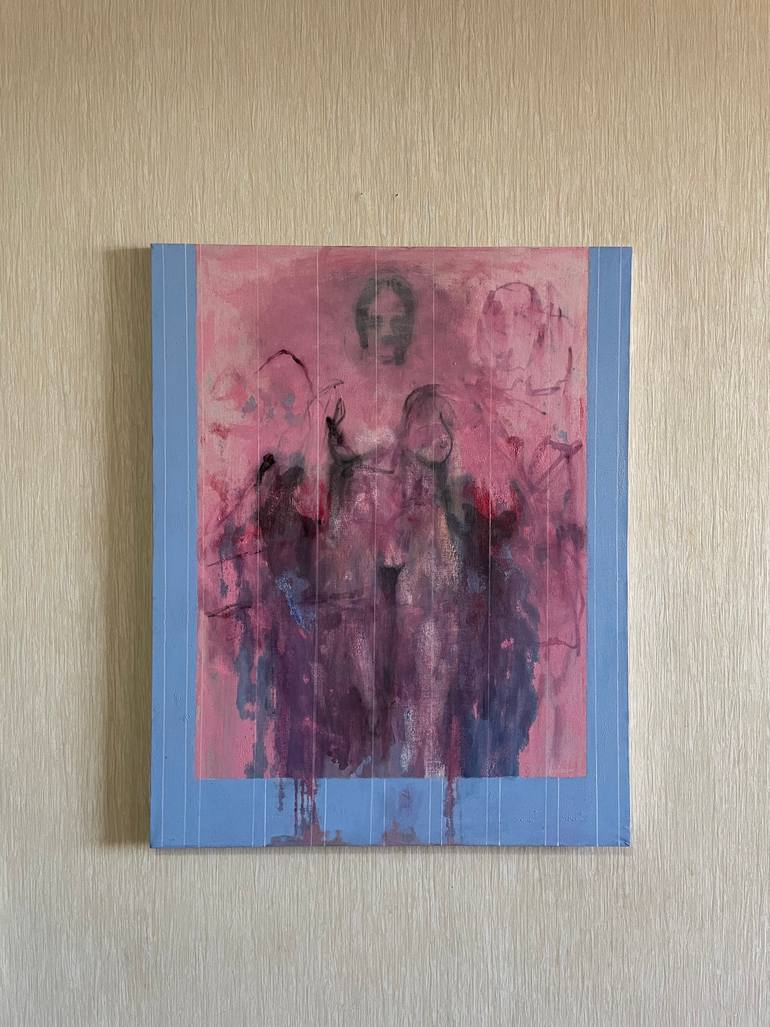 Original Abstract Nude Painting by Gela Mikava