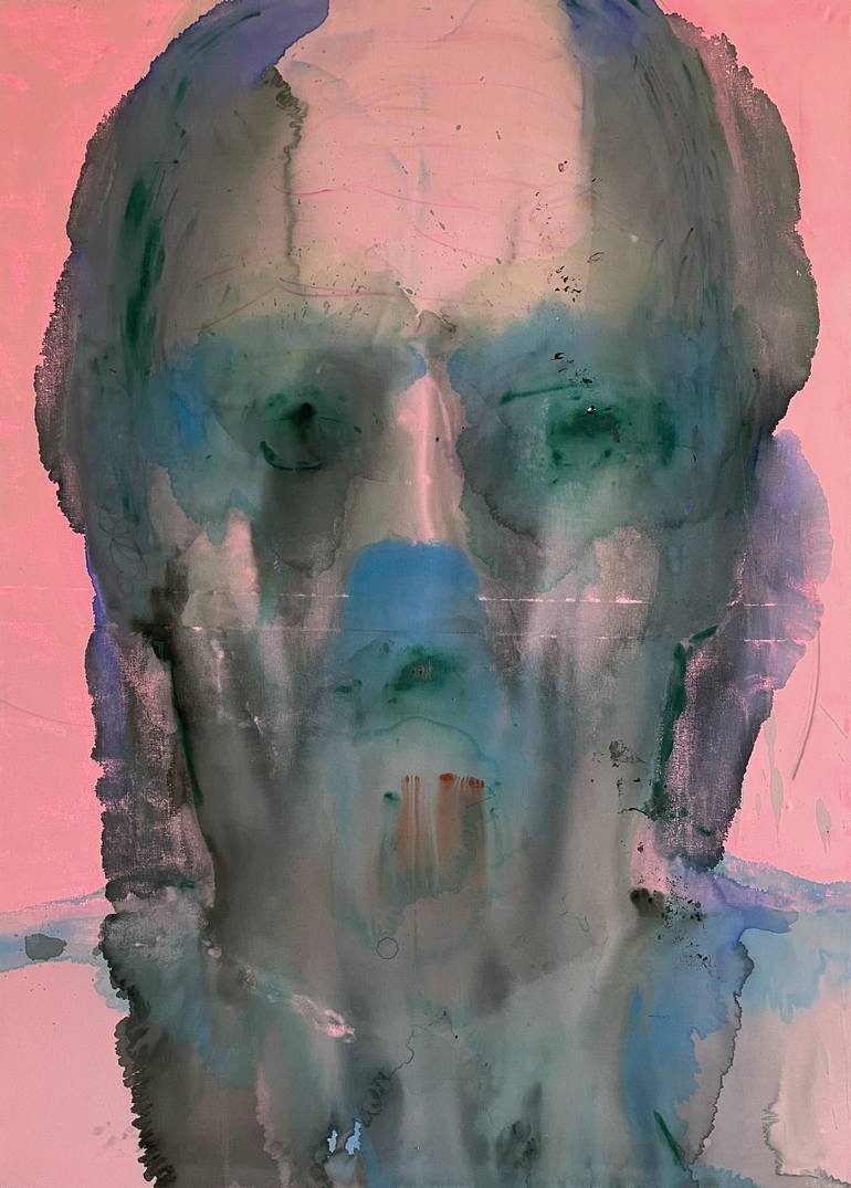 Print of Portraiture Abstract Paintings by Gela Mikava