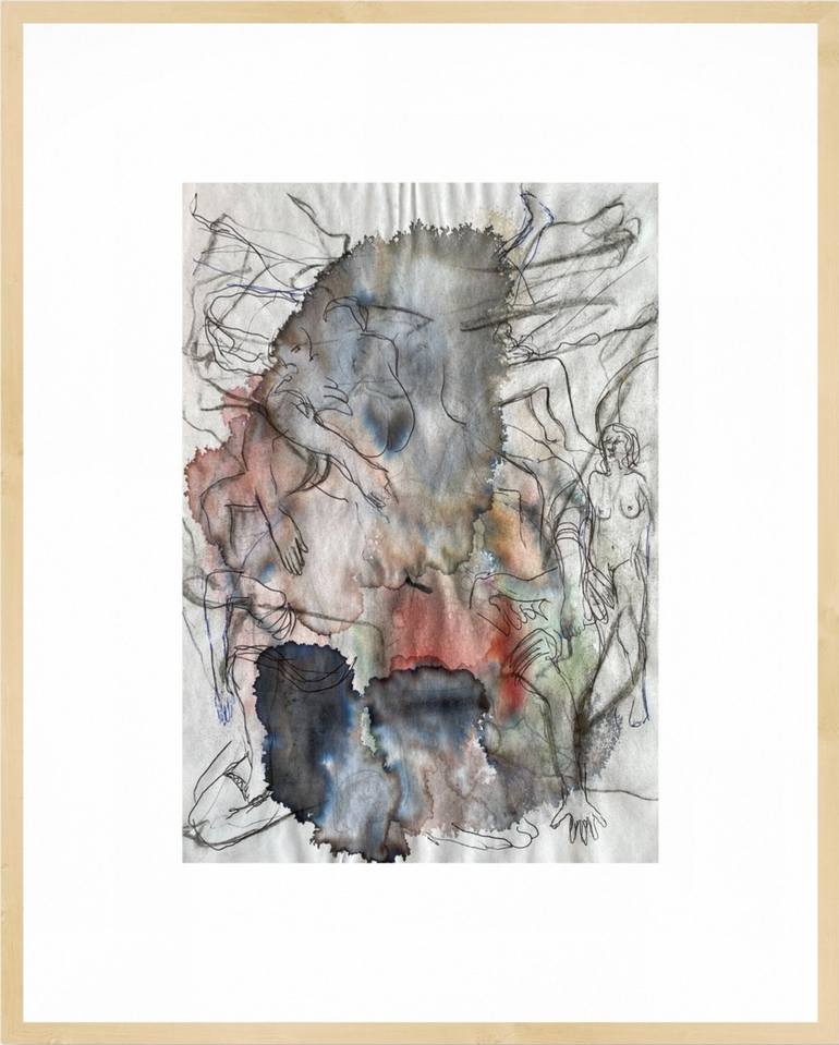 Original Figurative Abstract Drawing by Gela Mikava