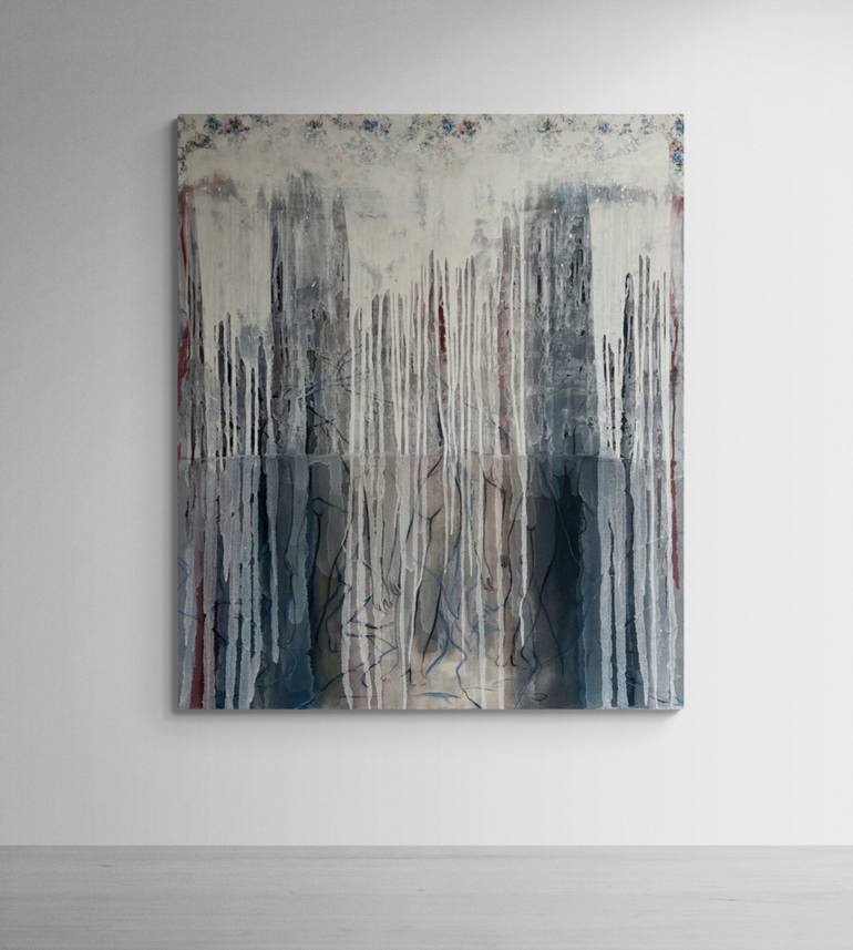 Original Algorithmic Abstract Painting by Gela Mikava