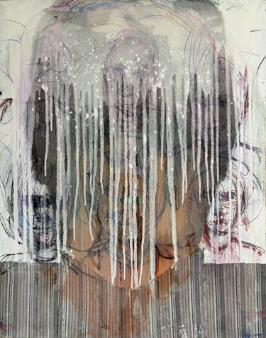 Original Abstract People Mixed Media by Gela Mikava