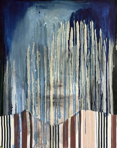 Original Abstract People Mixed Media by Gela Mikava
