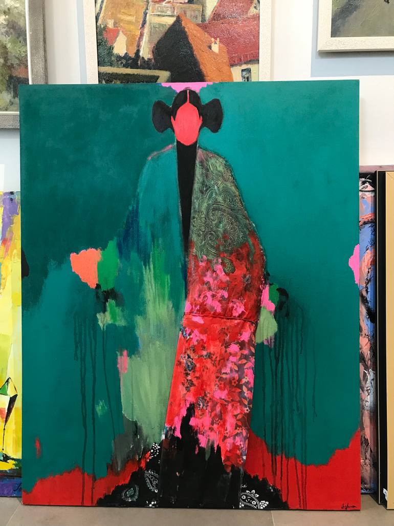 Original Abstract Expressionism Abstract Painting by Gela Mikava