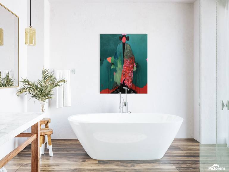 Original Abstract Expressionism Abstract Painting by Gela Mikava