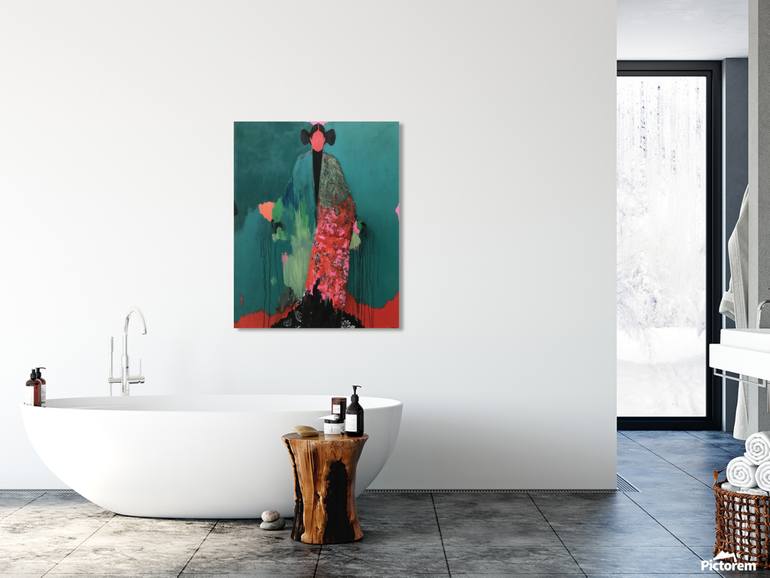 Original Abstract Expressionism Abstract Painting by Gela Mikava