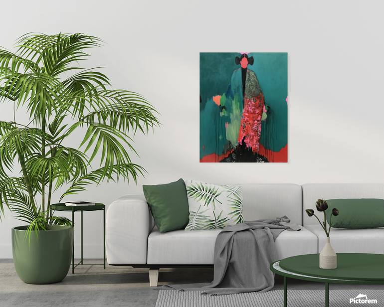 Original Abstract Expressionism Abstract Painting by Gela Mikava