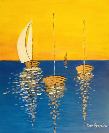 Original Boat Paintings by A R Pereira