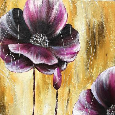 Original Abstract Floral Paintings by Ana Isac