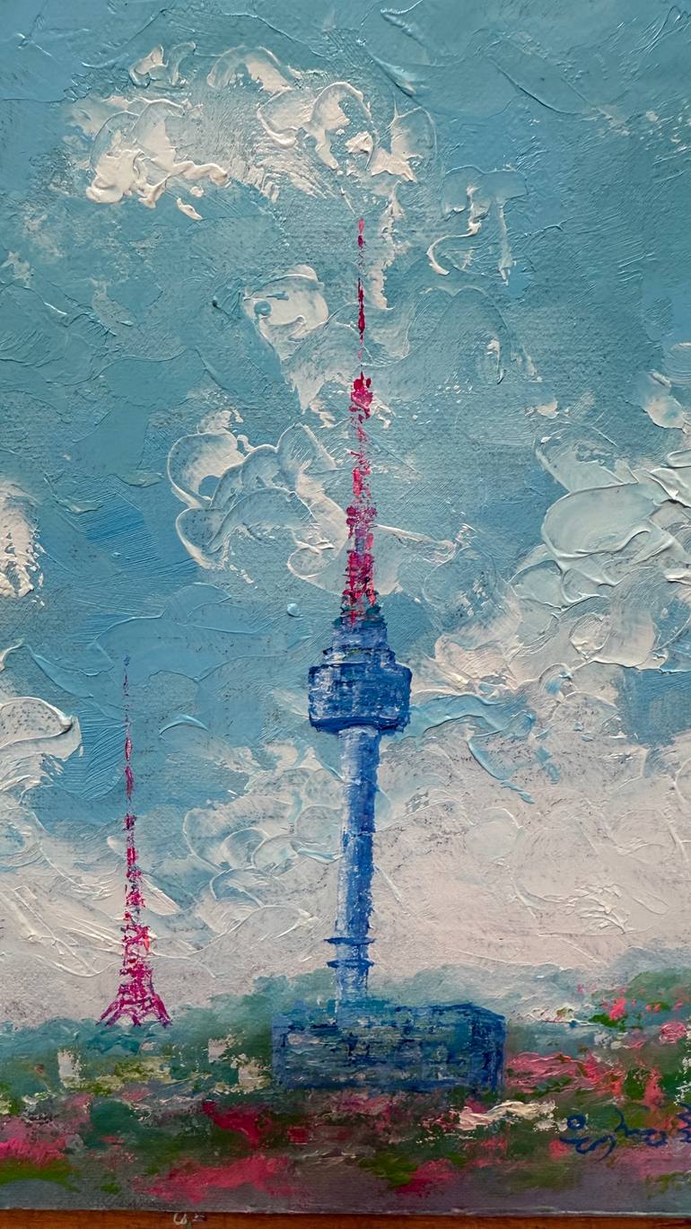 Original Pop Art Cities Painting by Jeongrock Heo