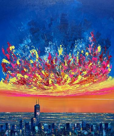 Original Modernism Cities Paintings by Jeongrock Heo