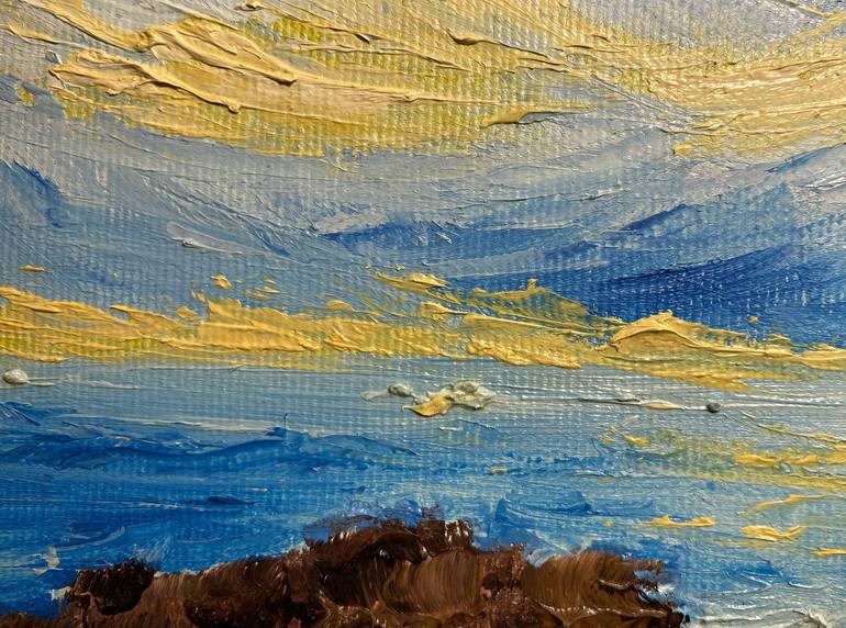 Original Impressionism Beach Painting by Daria Ceppelli