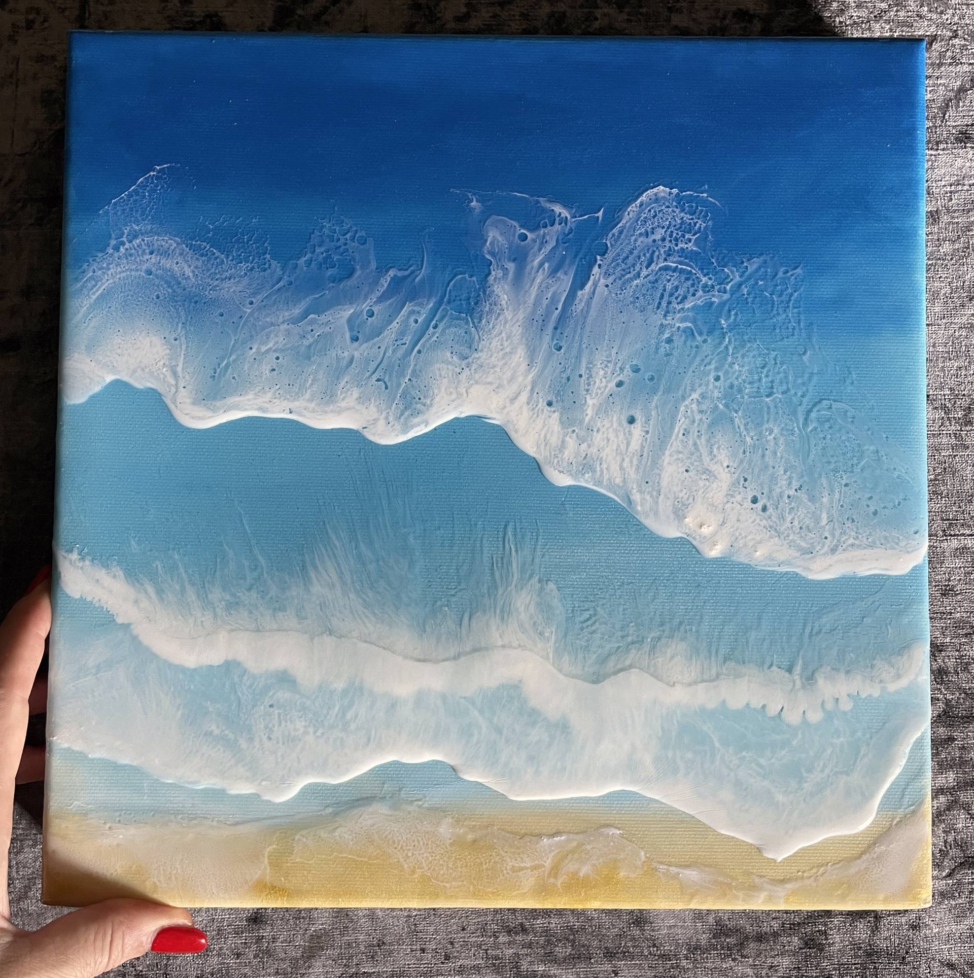 23” resin beach art - Jenny's Coastal Art - Paintings & Prints