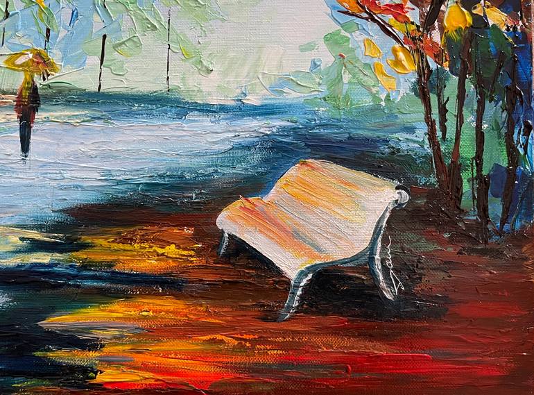 night walk acrylic painting Painting by Daria Ceppelli | Saatchi Art