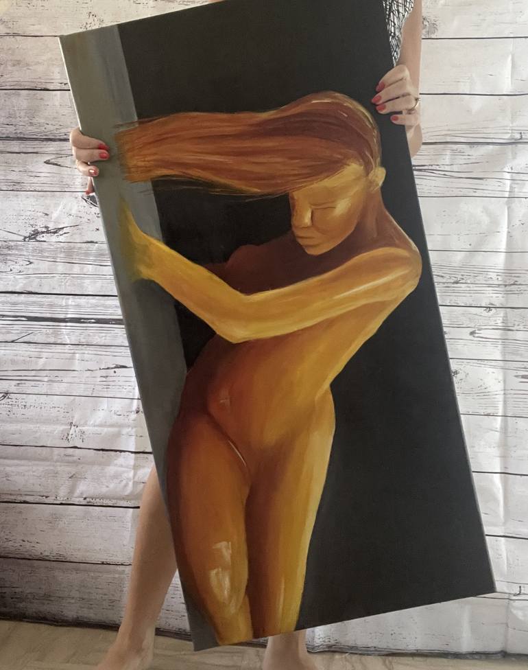 Original Impressionism Nude Painting by Daria Ceppelli