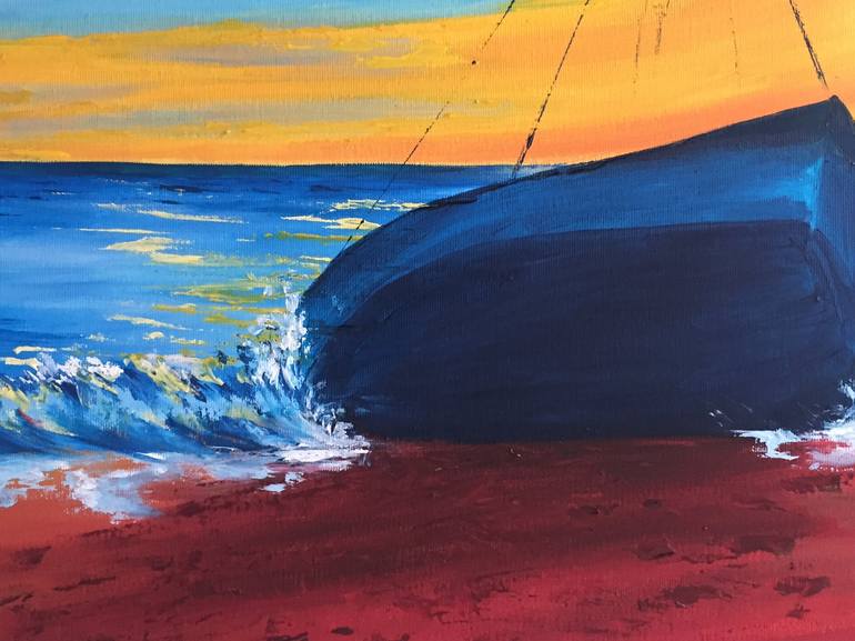 Original Boat Painting by Daria Ceppelli