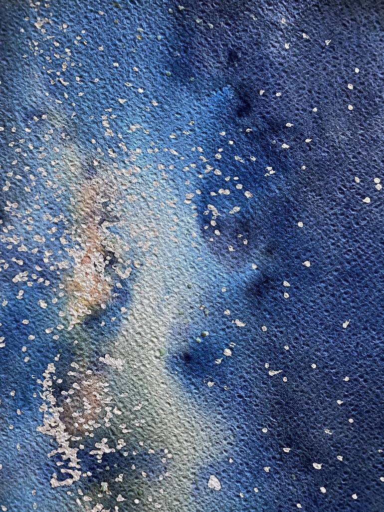 Original Abstract Expressionism Outer Space Painting by Daria Ceppelli
