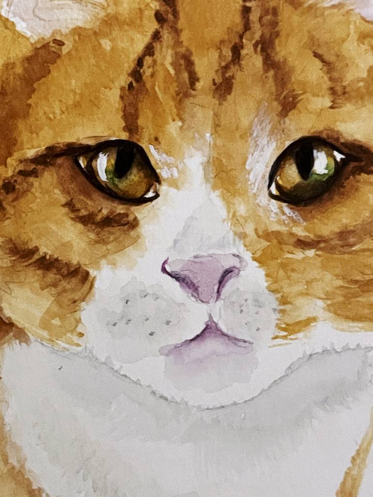 Original Fine Art Cats Painting by Daria Ceppelli