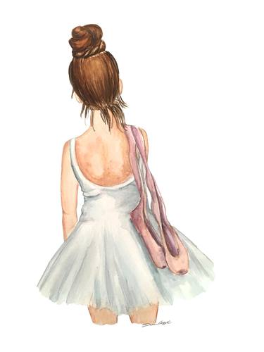 ballerina, dancer watercolor thumb