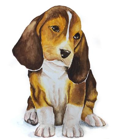 Beagle hound painting thumb