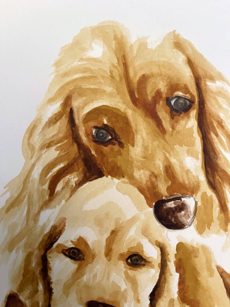 Original Dogs Painting by Daria Ceppelli
