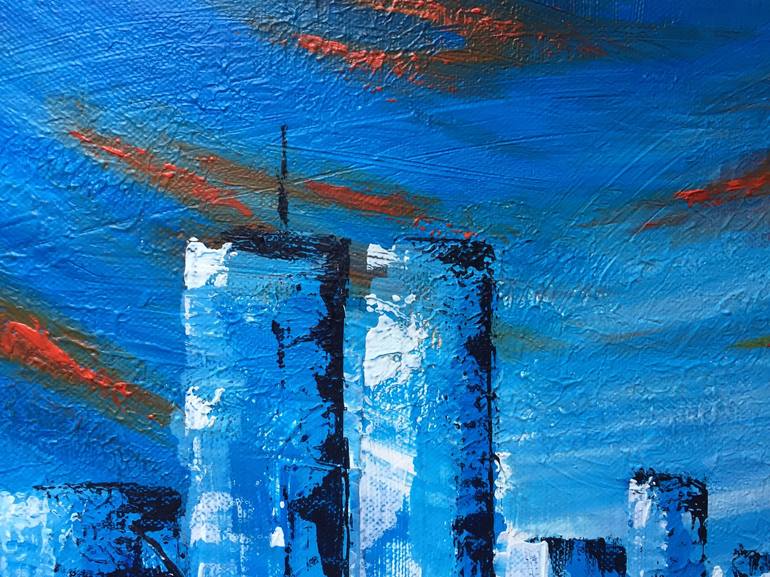 Original Abstract Cities Painting by Daria Ceppelli