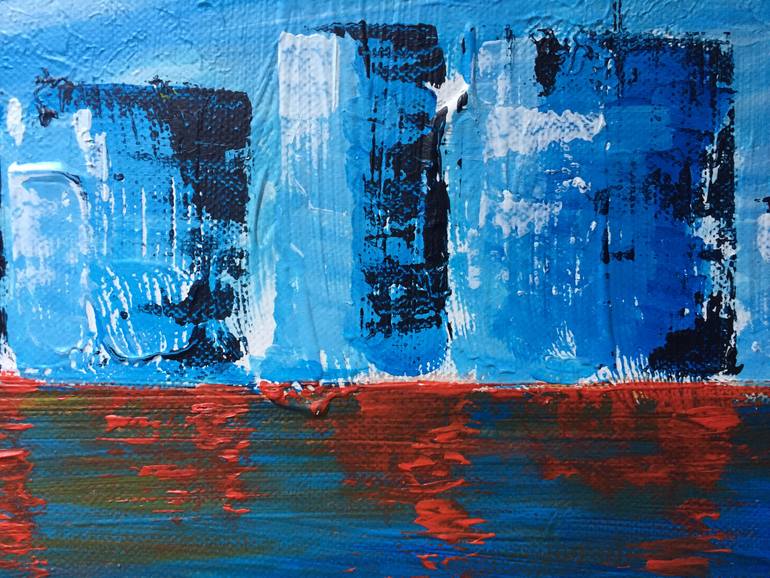 Original Abstract Cities Painting by Daria Ceppelli