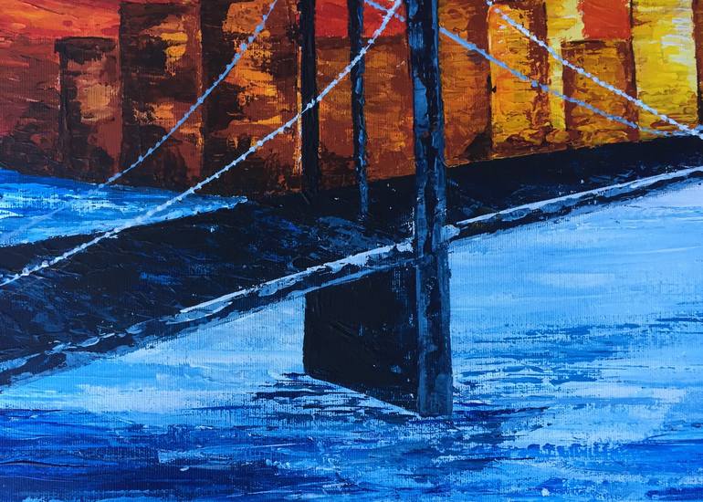 Original Abstract Expressionism Cities Painting by Daria Ceppelli