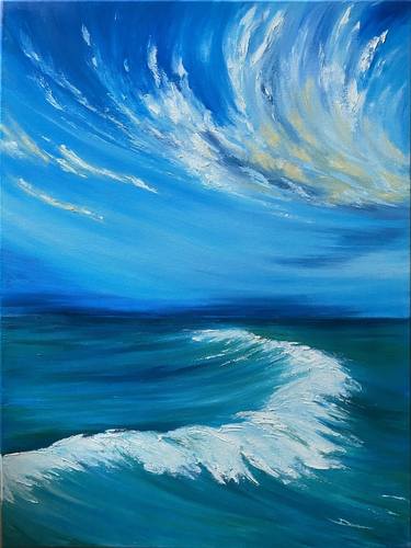 sea ​​wave oil painting thumb