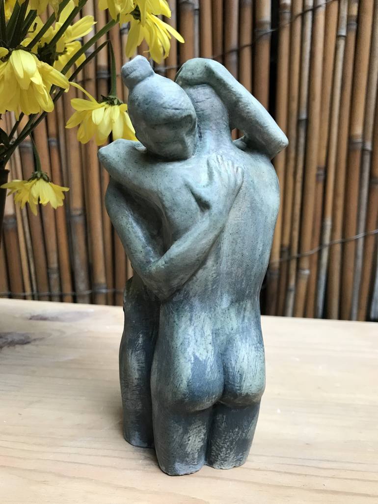 Original Art Deco Love Sculpture by Inci Uyanik