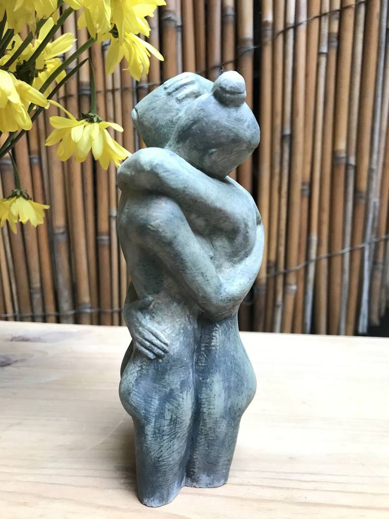 Original Art Deco Love Sculpture by Inci Uyanik