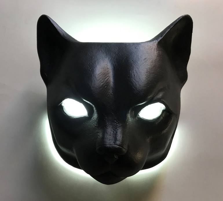 Original Art Deco Cats Sculpture by Inci Uyanik