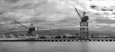Brooklyn Harbor. 2 cranes thumb