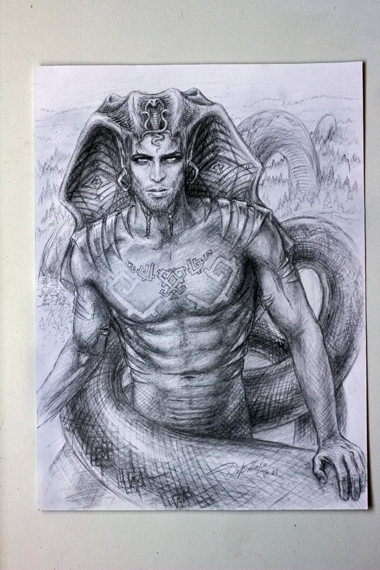 Original Illustration Classical mythology Drawing by Evgenia Tarasova