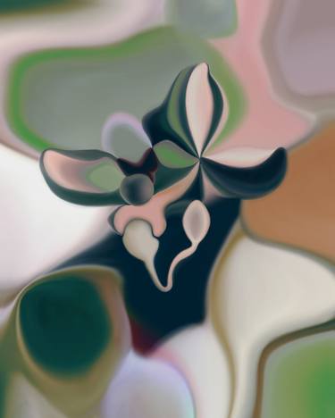 Print of Abstract Floral Mixed Media by Renate Hoefer