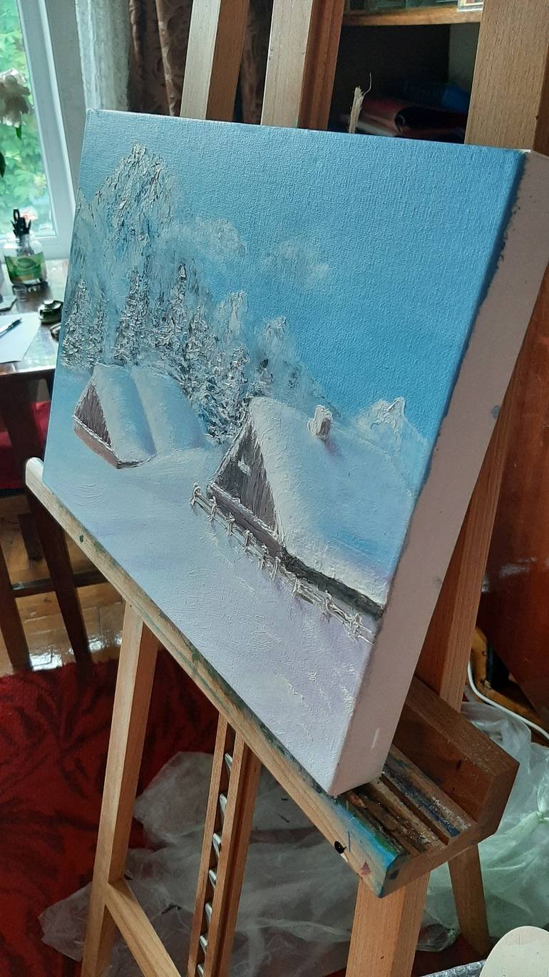 Original Expressionism Landscape Painting by Olena Cherkovska