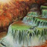 Autumn waterfall by Olena Cherkovska