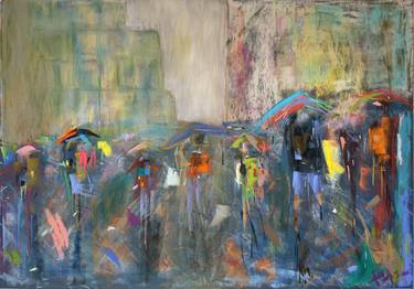 Print of Abstract People Paintings by Eric Chen