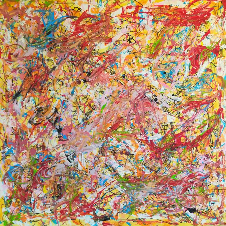 Original Abstract Expressionism Abstract Painting by H E G G N O