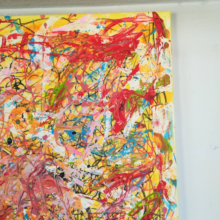 Original Abstract Expressionism Abstract Painting by H E G G N O