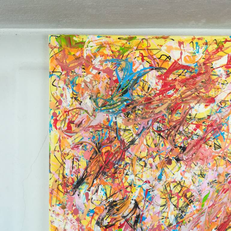 Original Abstract Expressionism Abstract Painting by H E G G N O