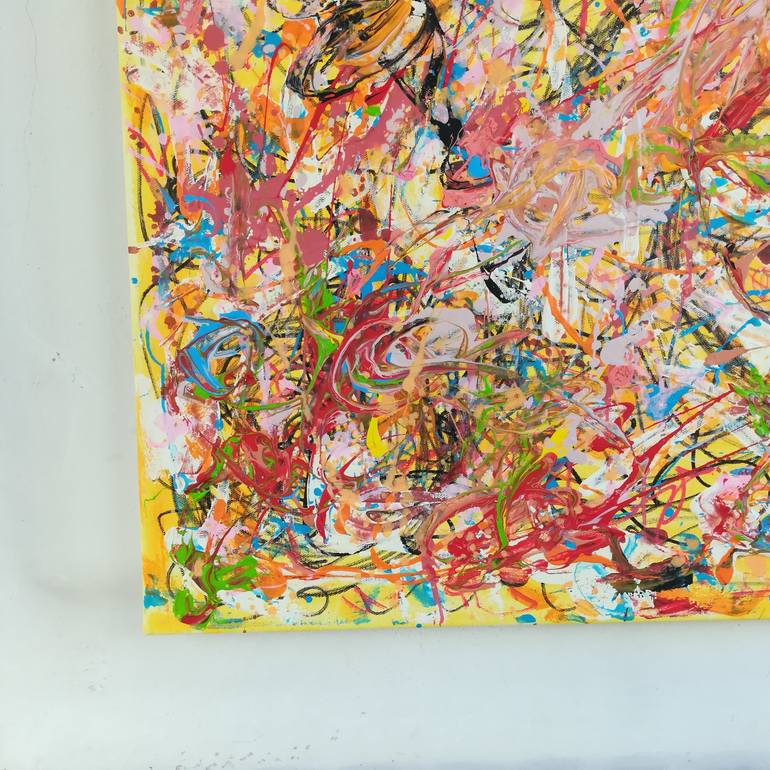 Original Abstract Expressionism Abstract Painting by H E G G N O