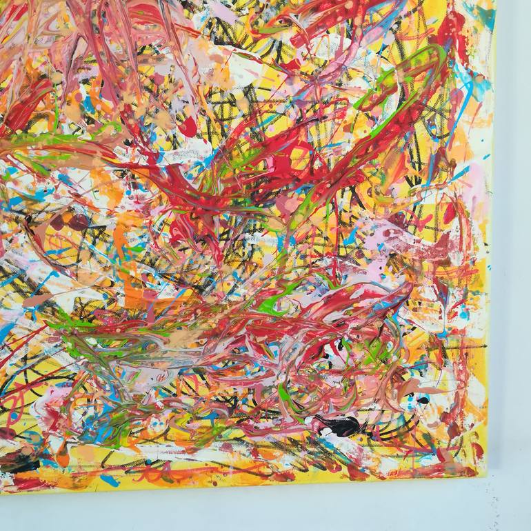 Original Abstract Expressionism Abstract Painting by H E G G N O