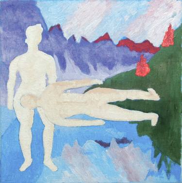 Original Expressionism Nude Paintings by john wang