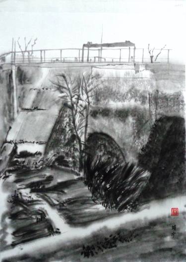 Original Fine Art Landscape Paintings by john wang