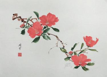 Original Floral Paintings by john wang